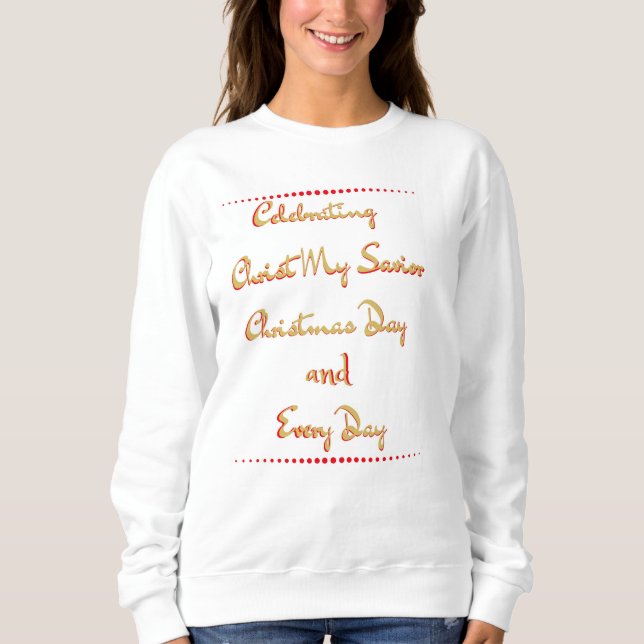 Sweatshirt Célébration du chandail de Noël du Christ (Devant)