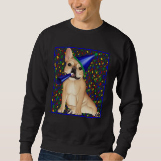Sweatshirt Celebration French Bulldog dog in a party hat