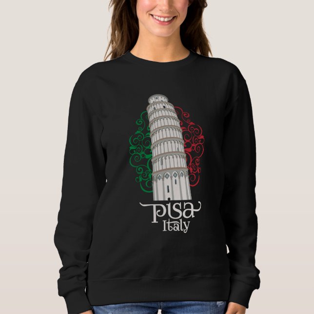 Sweatshirt Célèbre monument italien Tour penchée de Pise (Devant)