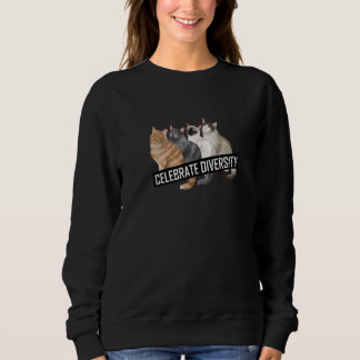 Sweatshirt Célébrer la diversité des graphiques de chat