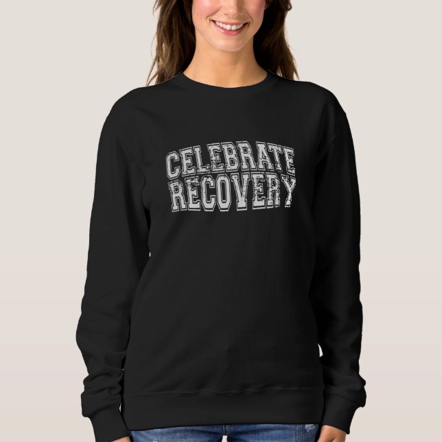 Sweatshirt Célébrer La Récupération Aa Na Clean Sober Living  (Devant)