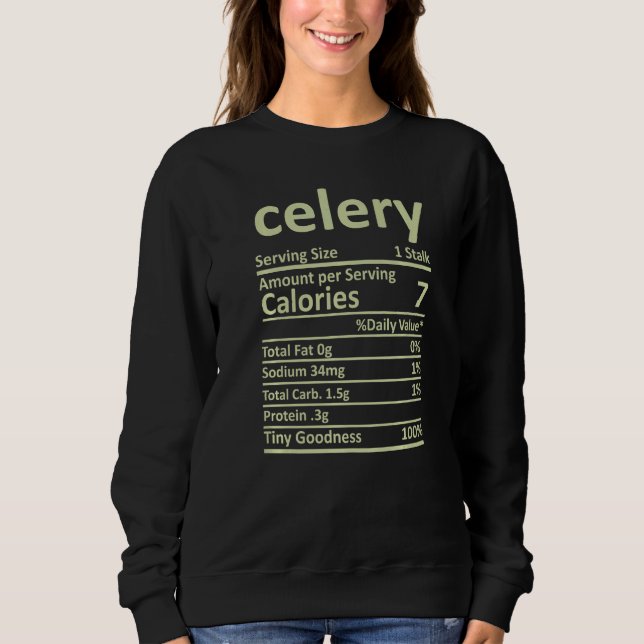 Sweatshirt Celery Nutrition Thanksgiving Costume alimentaire  (Devant)