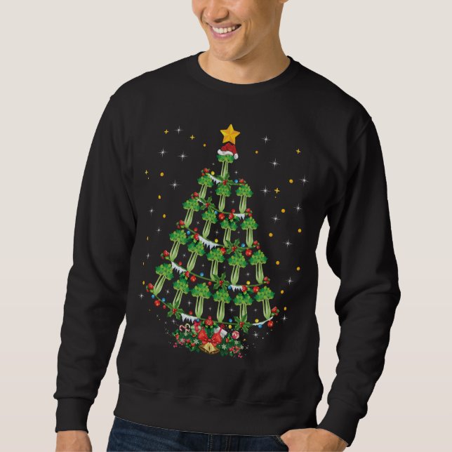 Sweatshirt Celery Vegetable Lover Xmas Santa Hat Celery Chris (Devant)
