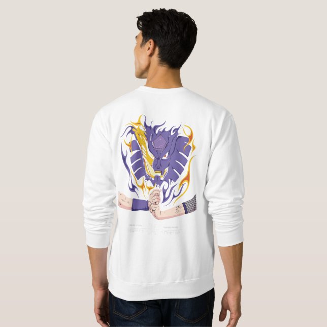 Sweatshirt 🌀Celestial Warrior & Nine-Tailed Spirit   (Dos entier)