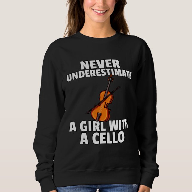 Sweatshirt Cello Music  For Cellist Or Cello Player (Devant)