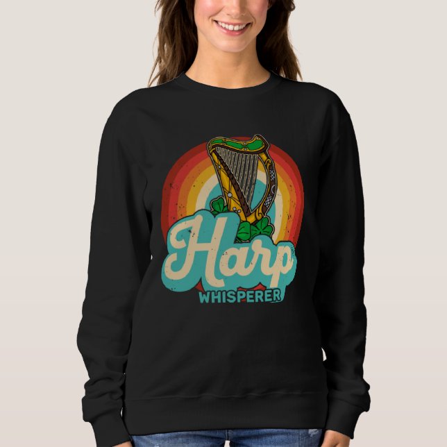 Sweatshirt Celtic Harp Instrument Plucked String Harpist Musi (Devant)