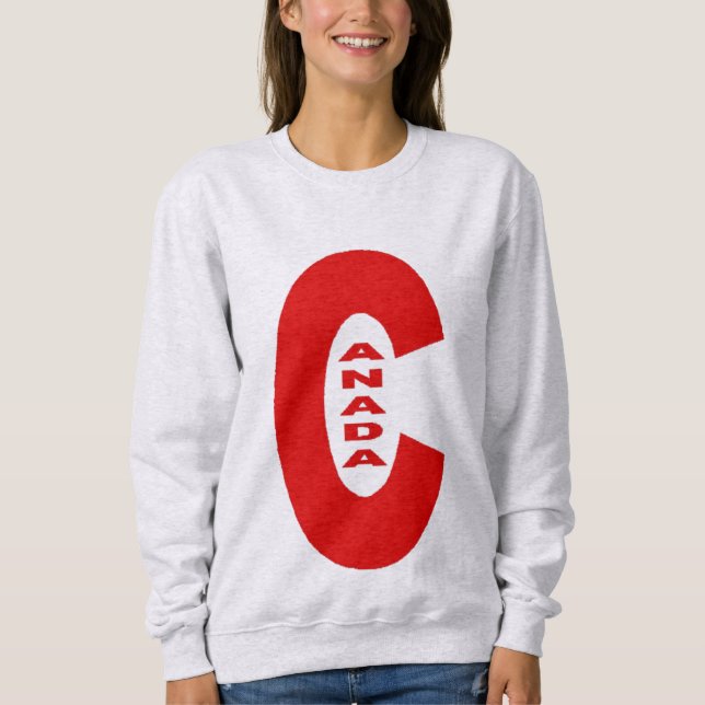 Sweatshirt cendre femme  DESIGN  CANADA  (Devant)