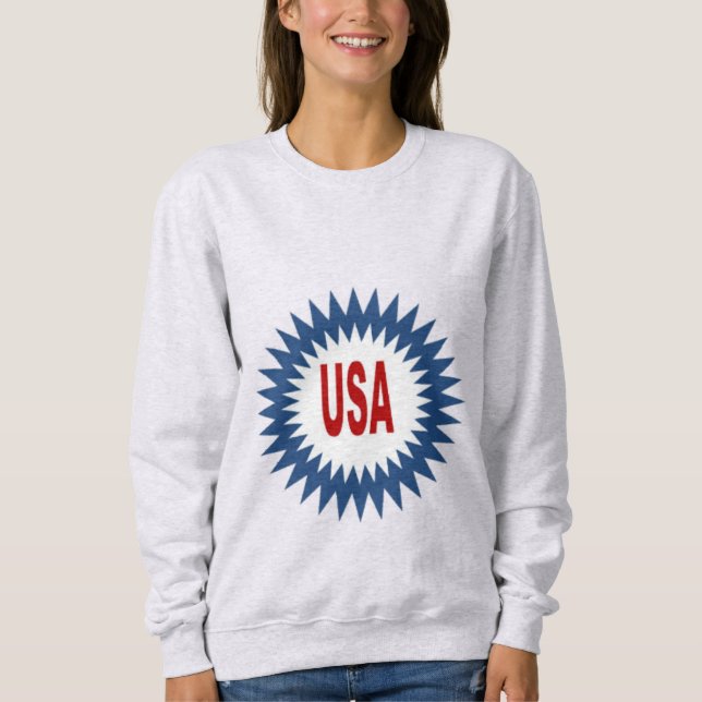 Sweatshirt cendre femme SOLEIL  USA  (Devant)