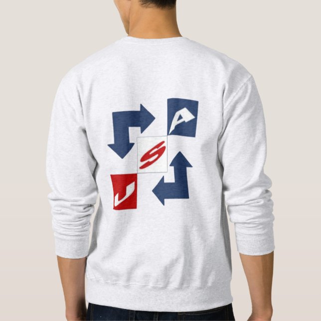 Sweatshirt cendre homme  DESIGN  USA  (Dos)