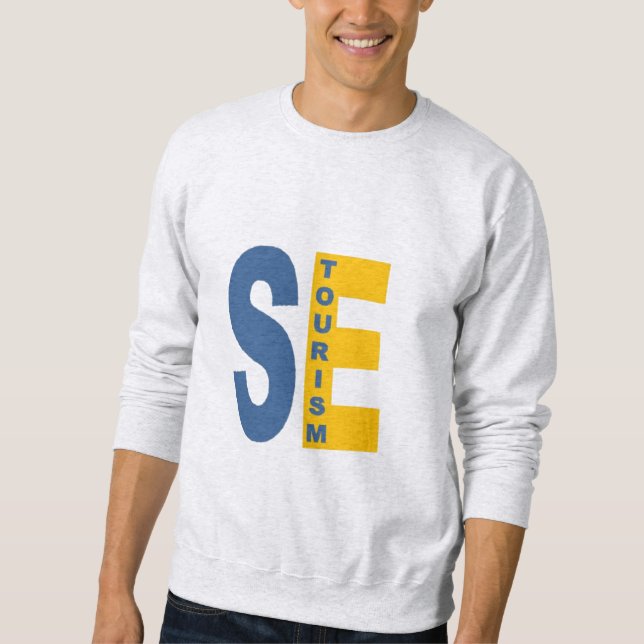 Sweatshirt cendre  homme SWEDEN  TOURISM (Devant)