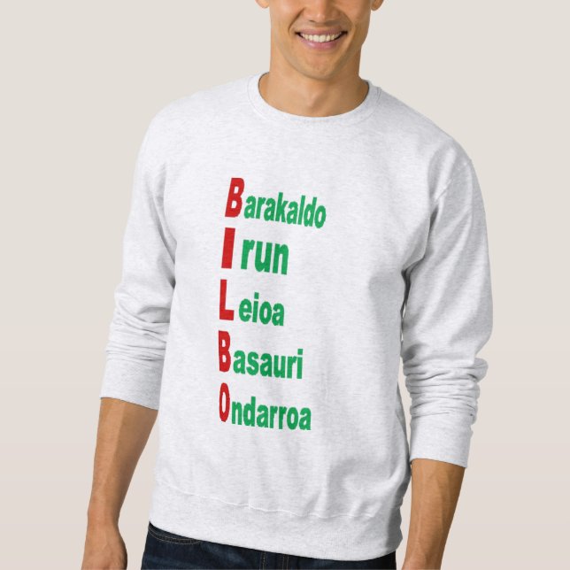 Sweatshirt cendre homme  TOURISME  PAYS  BASQUE (Devant)