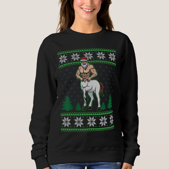 Sweatshirt Centaur Greek Mythology  Christmas Santa Claus Hor (Devant)