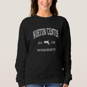 Sweatshirt Centre Norton Massachusetts Ma Athlétisme Vintage