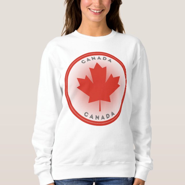 Sweatshirt Cercle de feuille d'érable du Canada (Devant)