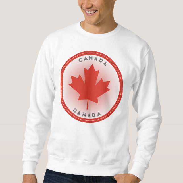 Sweatshirt Cercle de feuille d'érable du Canada (Devant)