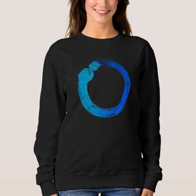 Sweatshirt Cercle de peinture Enso japonais (Devant)
