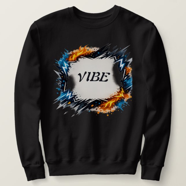 Sweatshirt Cercle d'énergie – Conception de texte personnalis (Design devant)