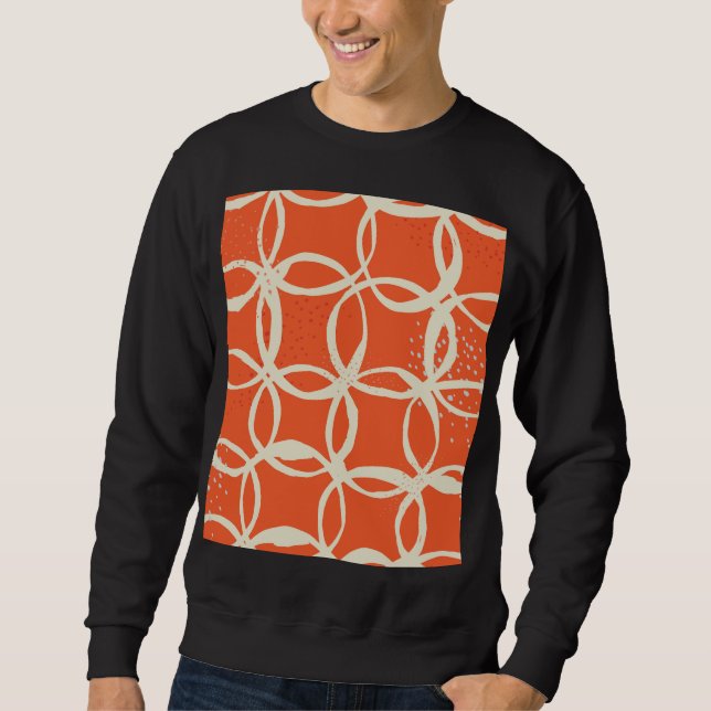 Sweatshirt Cercles Sketchy Design tendance sans couture (Devant)