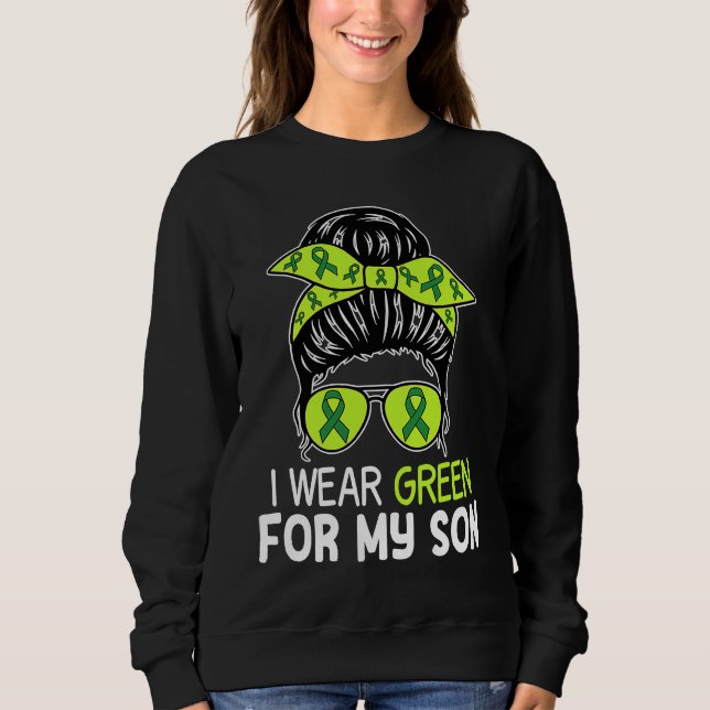 Sweatshirt Cerebral Palsy Wear Green for Son Messy Bun CP for (Devant)