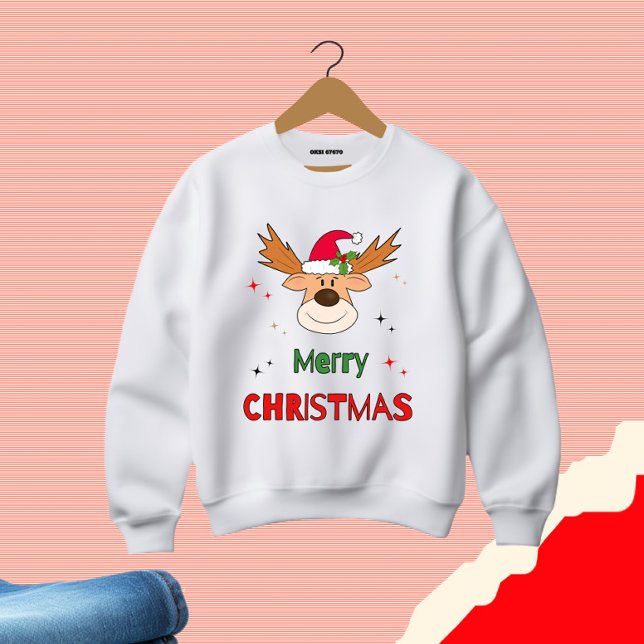 Sweatshirt Cerf de Noël (Créateur téléchargé)