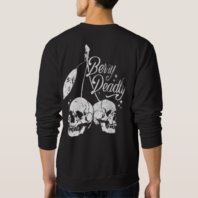 Sweatshirt Cerise crâne Éffrayante et Halloween gothique doux (Dos)