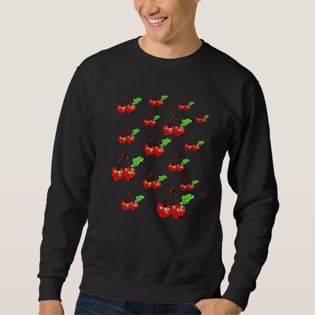 Sweatshirt Cerises de mosaïque (Devant)