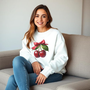 Sweatshirt Cerises et un Nœud