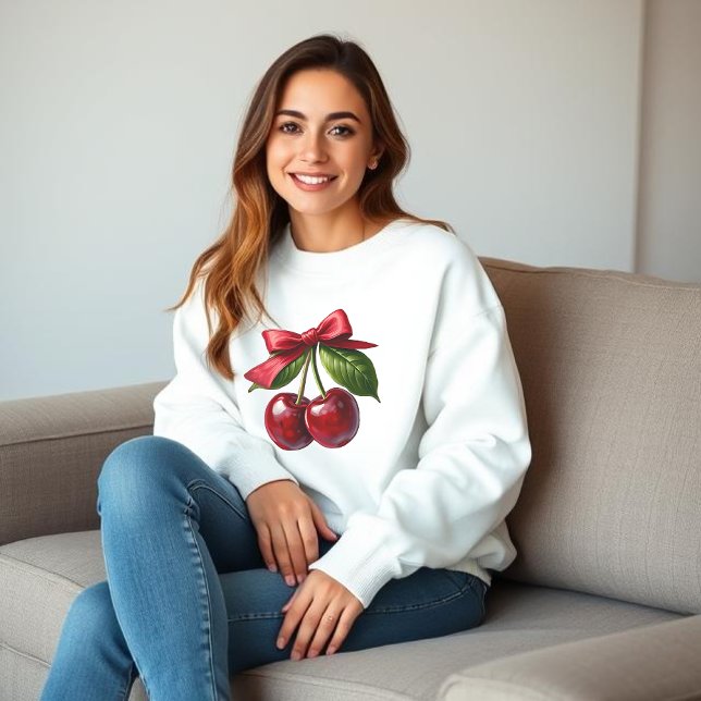 Sweatshirt Cerises et un Nœud (cherries with a bow sweatshirt
)