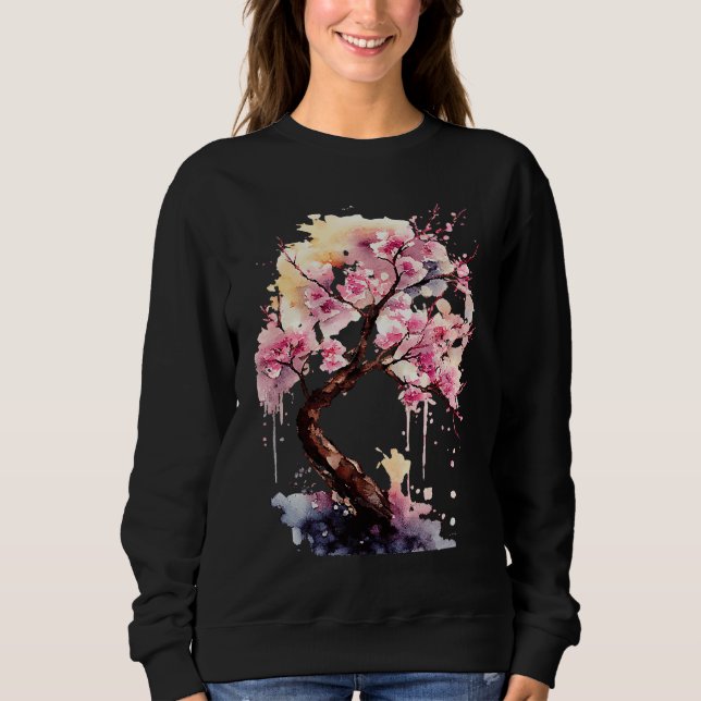 Sweatshirt Cerisier Japonais Fleur de Cerisier (Devant)