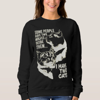 Sweatshirt certaines personnes ont deux loups en eux j'en ai 
