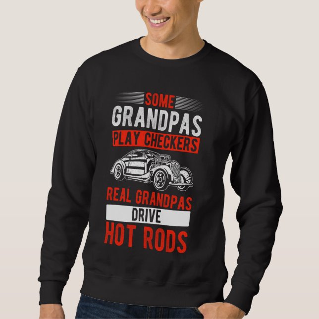 SWEATSHIRT CERTAINS GRANDPAS JOUER CHECKERS VRAI GRANDPAS DRI (Devant)