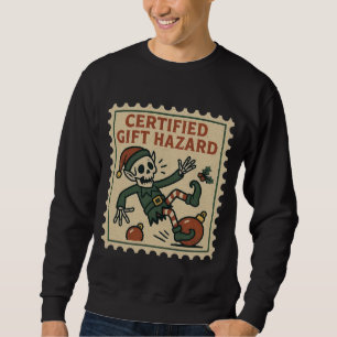 Sweatshirt Certifié Cadeau Risque Squelette Elfe Chemise de N