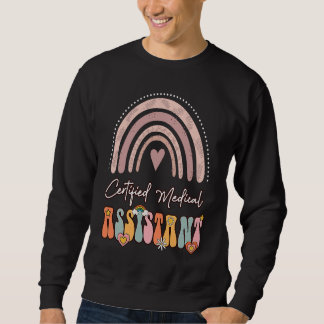Sweatshirt Certifié Médicale Assistant CMA Super Retro Rainb