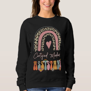 Sweatshirt Certifié Médicale Assistant CMA Super Retro Rainb