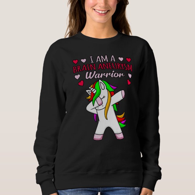 Sweatshirt Cerveau Aneurysme Guerrier Mois de sensibilisation (Devant)