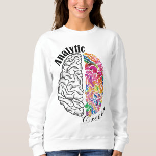 Sweatshirt Cerveau Créatif Analytique À Braine Droite