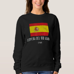Sweatshirt Cervera Del Ro Alhama Espagne Es Drapeau Ville - B