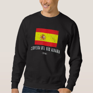 Sweatshirt Cervera Del Ro Alhama Espagne Es Drapeau Ville Ban