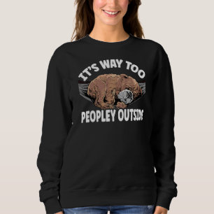Sweatshirt C'est beaucoup trop de gens hors du chien couché A