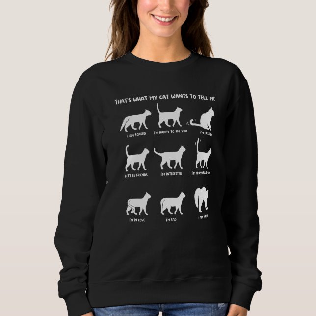 Sweatshirt C'Est Ce Que Mon Chat Veut Me Dire I Animaux 1 (Devant)