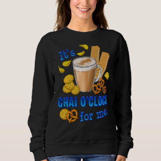 Sweatshirt C'Est Chai O Horloge Drôle Café Boisson De Thé