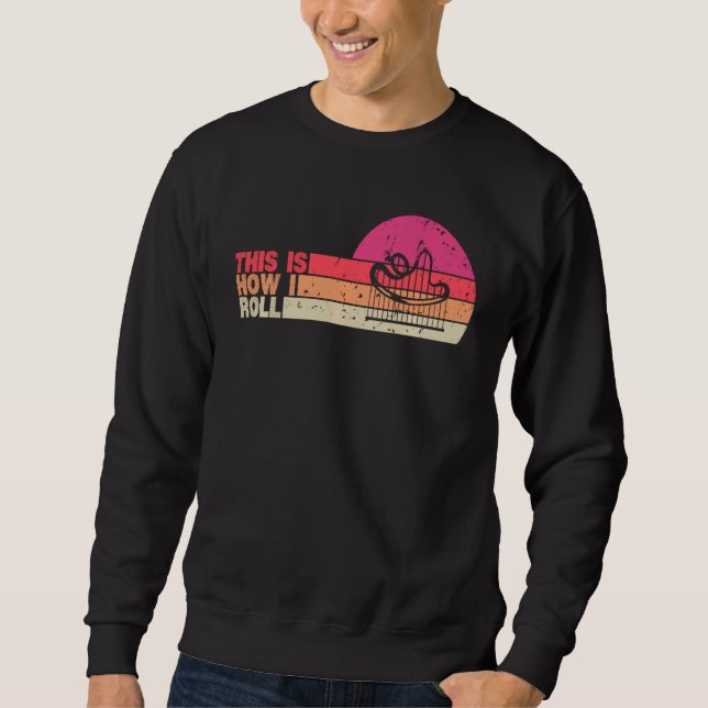 Sweatshirt C'Est Comme Ça Que Je Roule Golf Roller Dessous de (Devant)