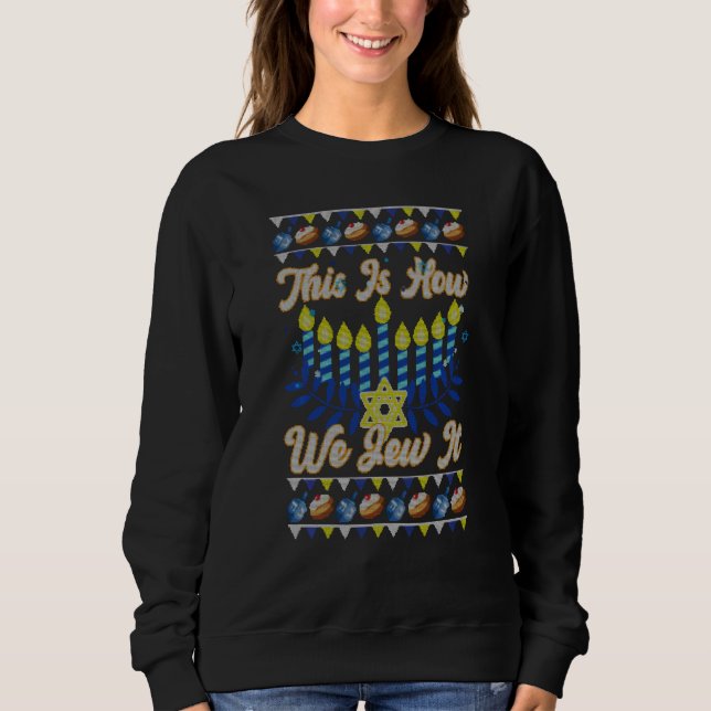 Sweatshirt C'Est Comme Ça Que L'On Juge Fun Hanoukka Jewish C (Devant)