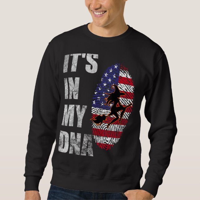 Sweatshirt C'est dans ma sorcière d'Halloween ADN (Devant)