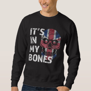 Sweatshirt C'est dans mes os Drapeau britannique Union Jack A