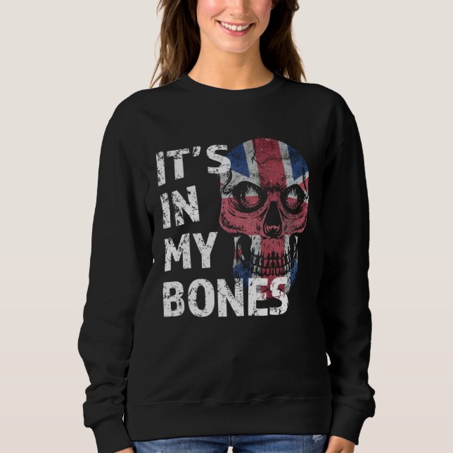 Sweatshirt C'est dans mes os Drapeau britannique Union Jack A (Devant)