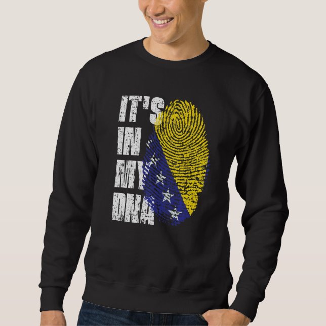 Sweatshirt C'EST DANS MON ADN bosnie et herzégovine Drapeau b (Devant)