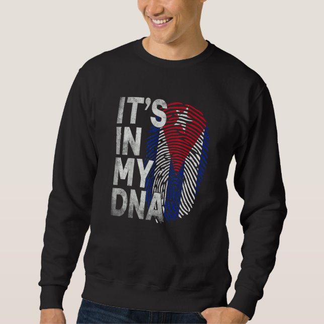 Sweatshirt C'est Dans Mon Adn Drapeau Cuba Fierté Cubaine Hom (Devant)