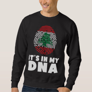 Sweatshirt C'est dans mon ADN Drapeau du Liban Fierté libanai