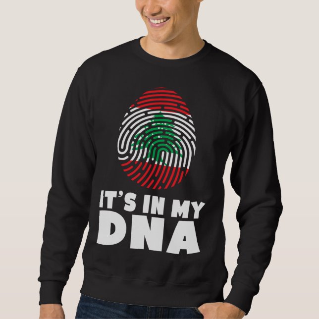 Sweatshirt C'est dans mon ADN Drapeau du Liban Fierté libanai (Devant)